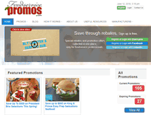 Tablet Screenshot of foodservicepromos.com